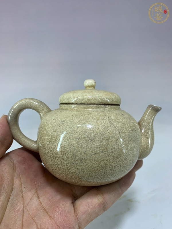 古玩陶瓷哥釉壺真品鑒賞圖