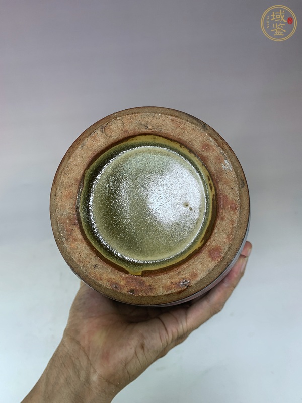 古玩陶瓷籃釉瓶真品鑒賞圖
