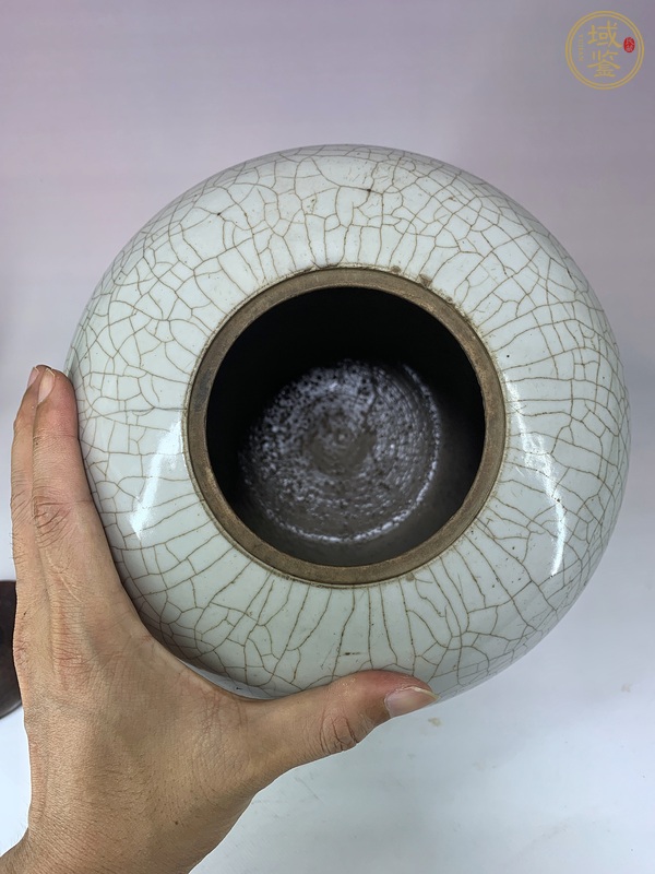 古玩陶瓷哥釉蓋罐真品鑒賞圖