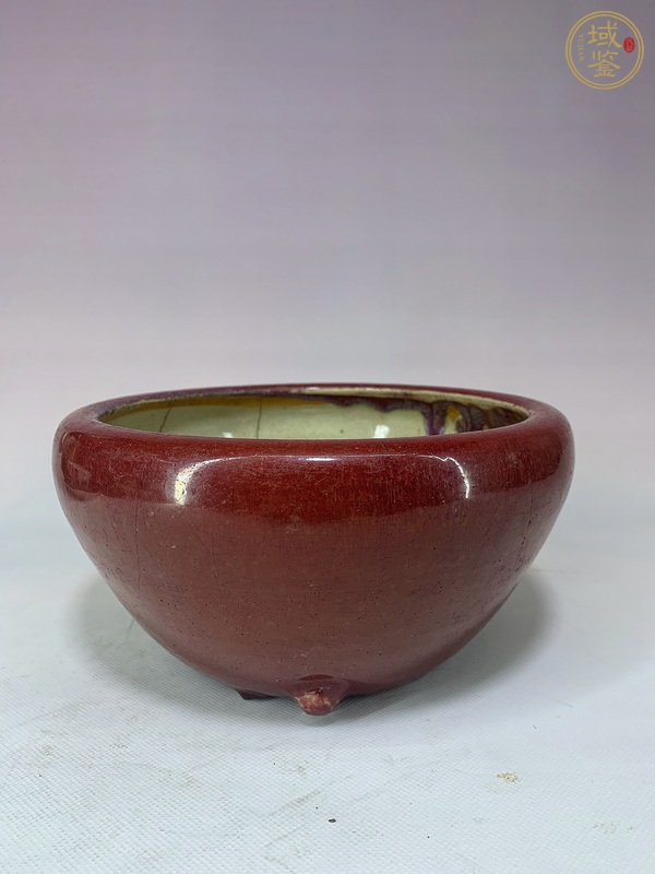 古玩陶瓷紅釉爐真品鑒賞圖