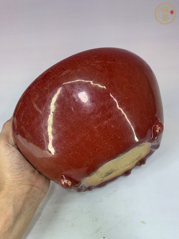 古玩陶瓷紅釉爐真品鑒賞圖