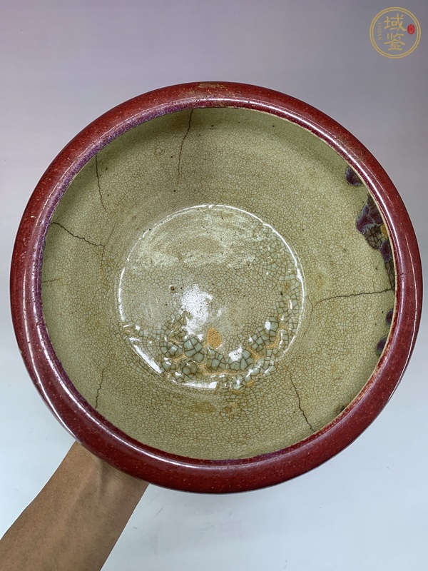 古玩陶瓷紅釉爐真品鑒賞圖