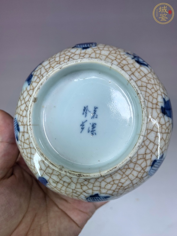 古玩陶瓷哥釉青花碗真品鑒賞圖