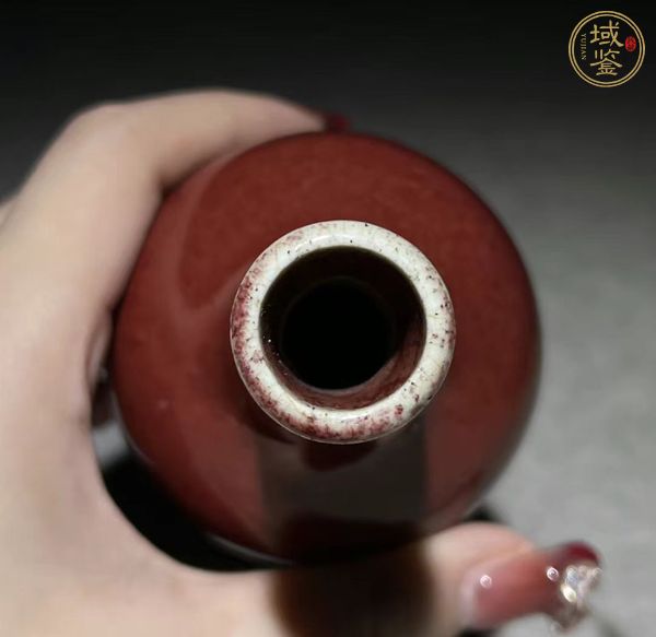 古玩陶瓷鈞紅釉天球瓶真品鑒賞圖