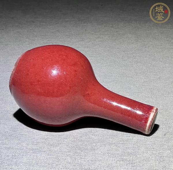 古玩陶瓷鈞紅釉天球瓶真品鑒賞圖