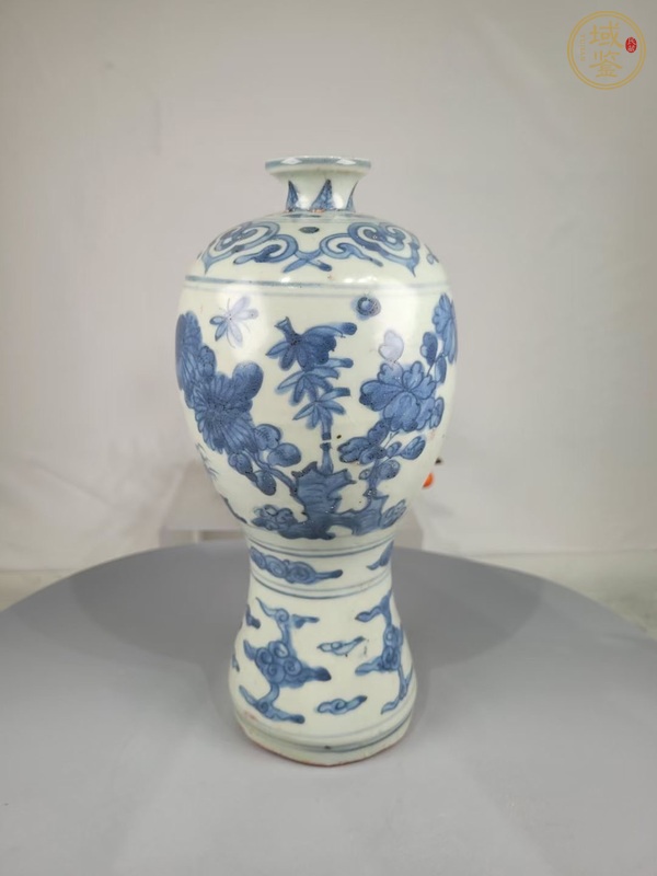 古玩陶瓷青花花蝶紋梅瓶，注意品相真品鑒賞圖