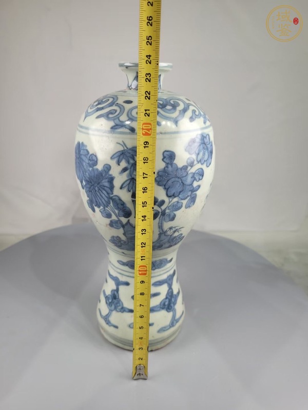 古玩陶瓷青花花蝶紋梅瓶，注意品相真品鑒賞圖