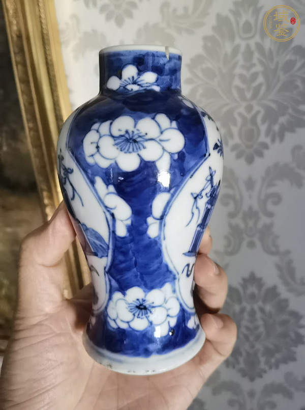 古玩陶瓷青花冰梅瓶真品鑒賞圖