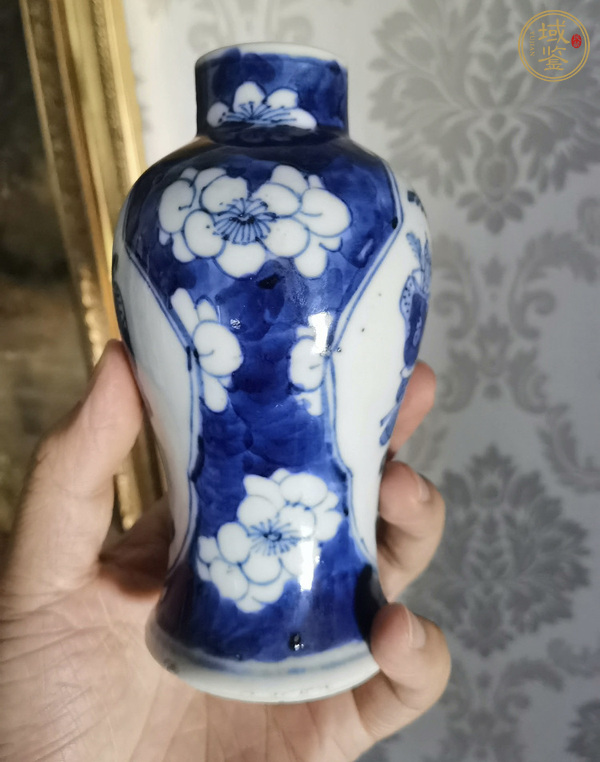 古玩陶瓷青花冰梅瓶真品鑒賞圖