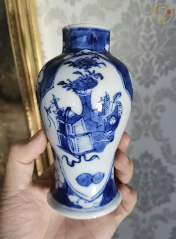 古玩陶瓷青花冰梅瓶真品鑒賞圖