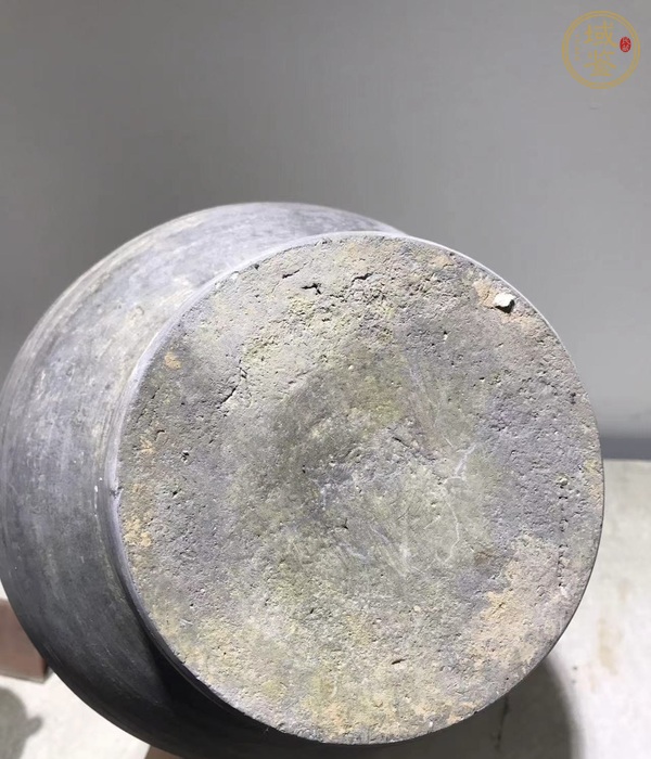 古玩陶瓷漢·灰陶磨光盤口尊真品鑒賞圖