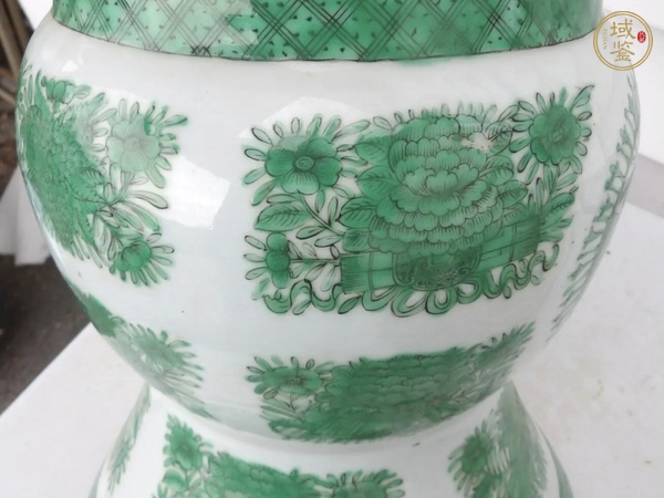 古玩陶瓷廣彩渣斗真品鑒賞圖