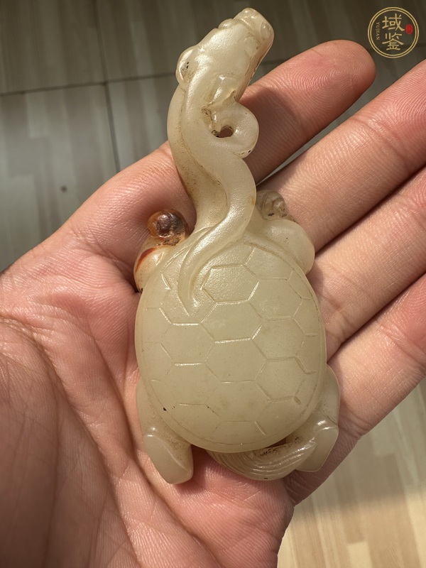 古玩玉器做舊仿古“龍龜”擺件真品鑒賞圖