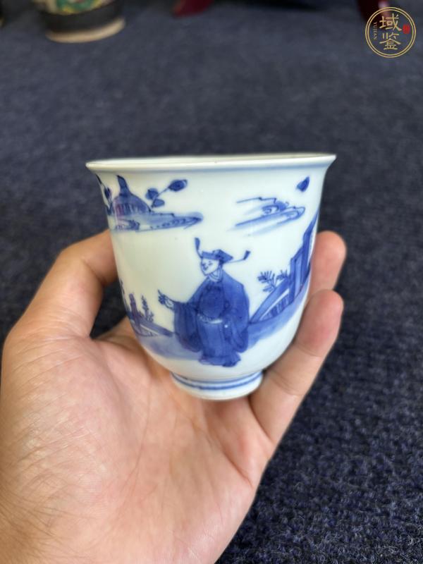 古玩陶瓷青花高仕圖鈴鐺杯真品鑒賞圖