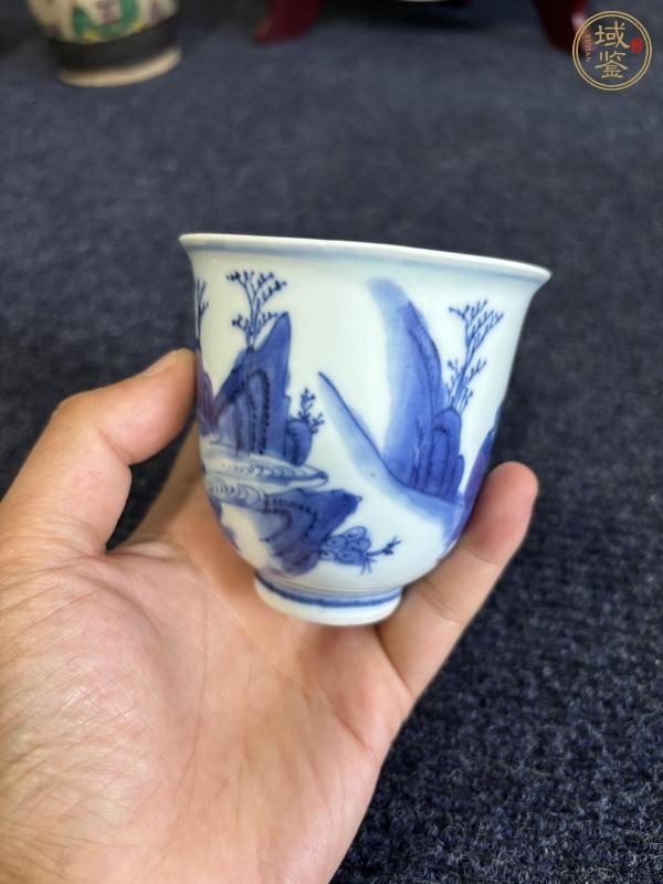古玩陶瓷青花高仕圖鈴鐺杯真品鑒賞圖
