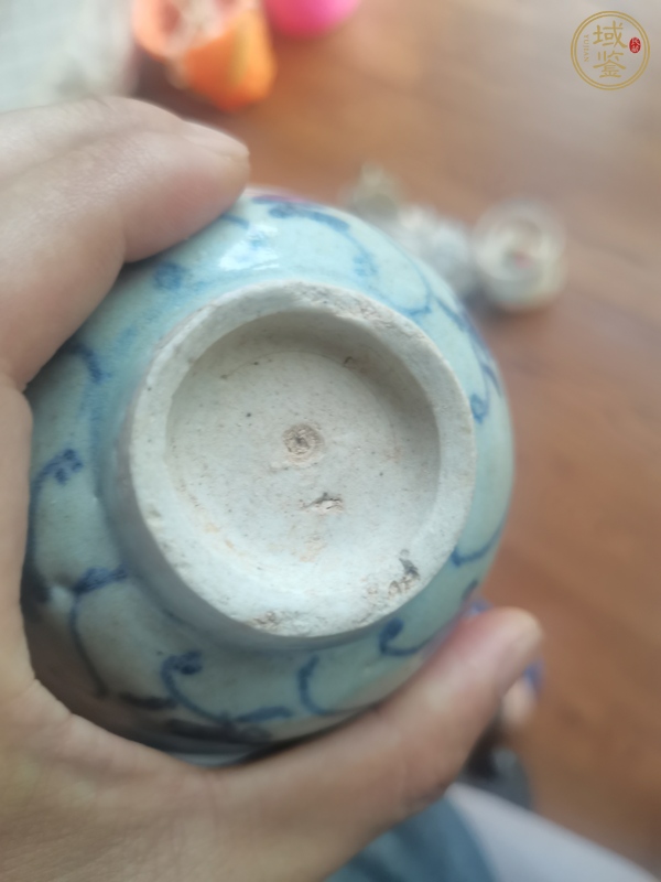 古玩陶瓷青花靈芝紋杯真品鑒賞圖