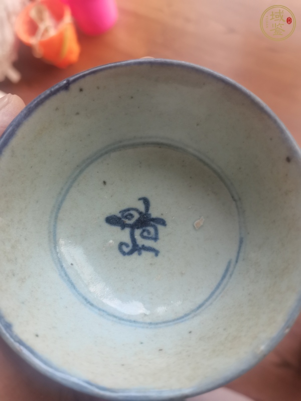 古玩陶瓷青花靈芝紋杯真品鑒賞圖