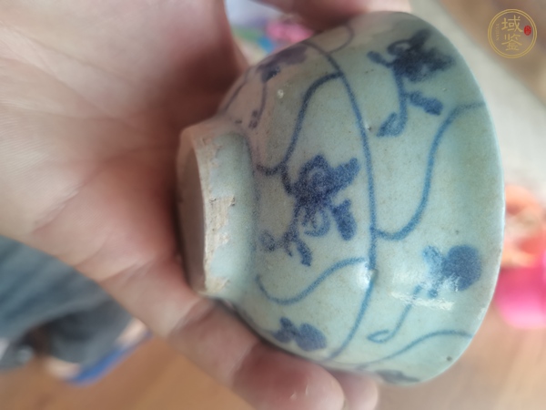古玩陶瓷青花靈芝紋杯真品鑒賞圖