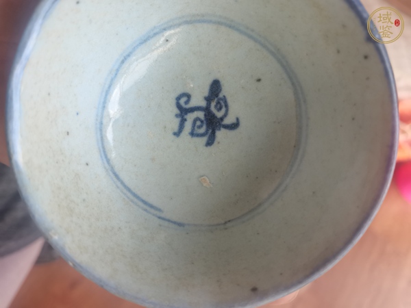 古玩陶瓷青花靈芝紋杯真品鑒賞圖