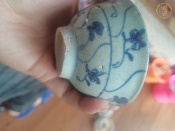 古玩陶瓷青花靈芝紋杯真品鑒賞圖