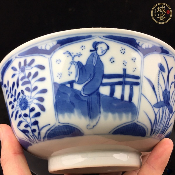 古玩陶瓷青花人物紋碗真品鑒賞圖