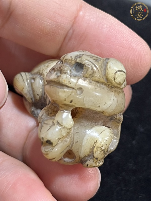 古玩玉器清末壽山石獸真品鑒賞圖