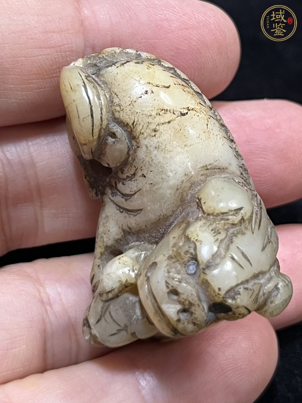 古玩玉器清末壽山石獸真品鑒賞圖