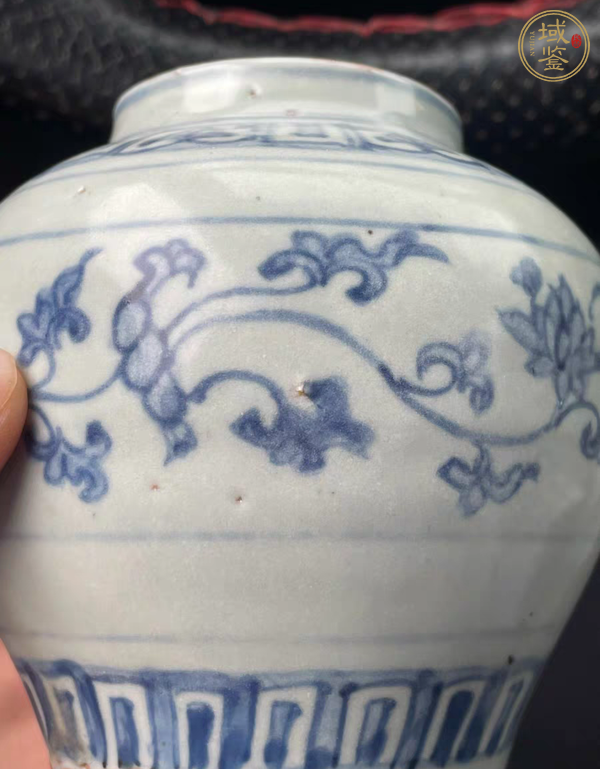 古玩陶瓷青花纏枝花卉紋罐真品鑒賞圖