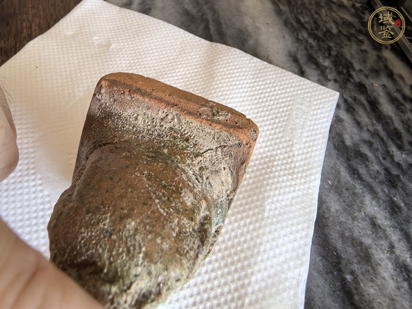古玩陶瓷綠釉印章真品鑒賞圖