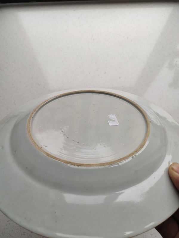 古玩陶瓷青花加粉彩花卉紋盤拍賣,當前價格1600元
