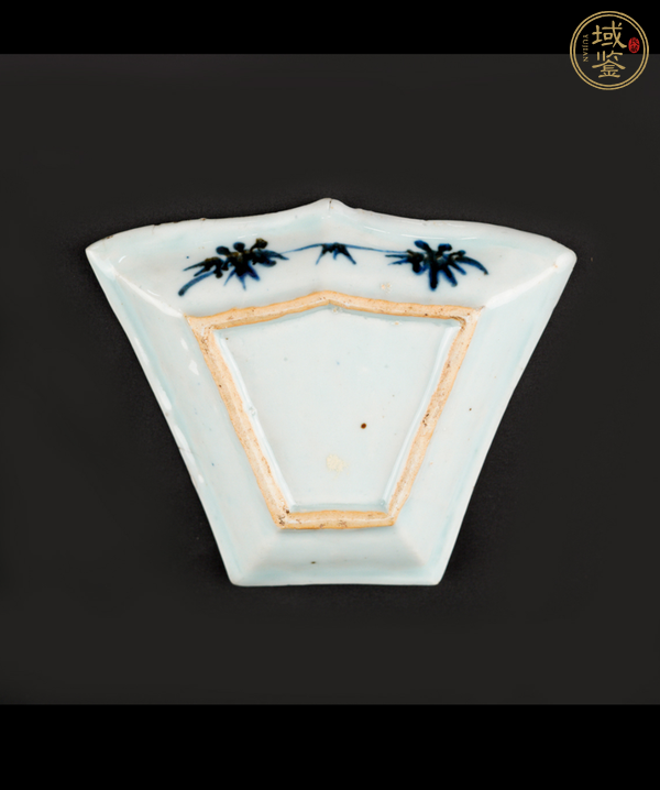古玩陶瓷乾隆青花山水紋九攢盤真品鑒賞圖