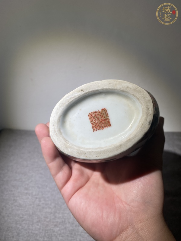 古玩陶瓷粉彩花鳥海棠瓶真品鑒賞圖