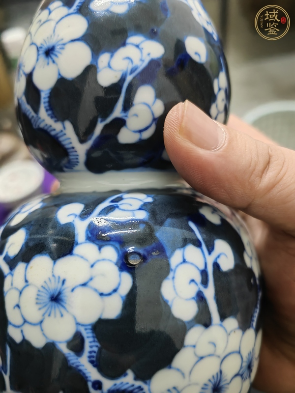 古玩陶瓷青花冰梅葫蘆瓶真品鑒賞圖