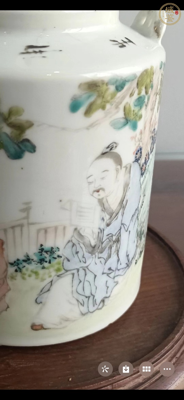 古玩陶瓷汪友棠款提梁壺真品鑒賞圖