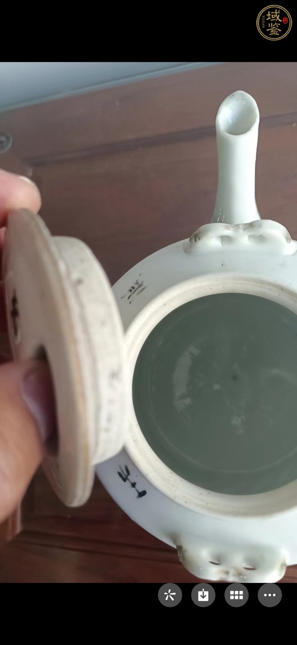 古玩陶瓷汪友棠款提梁壺真品鑒賞圖