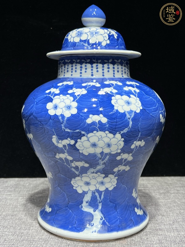 古玩陶瓷青花冰梅圖將軍罐真品鑒賞圖