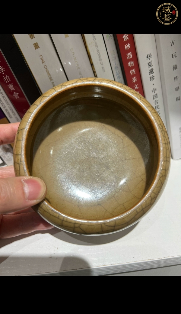 古玩陶瓷哥釉三足洗真品鑒賞圖