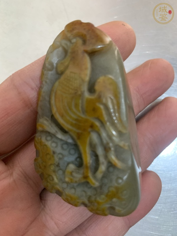 古玩玉器和田玉雕“雄雞”掛件 真品鑒賞圖