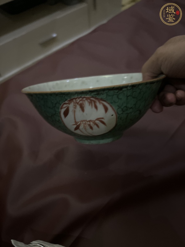 古玩陶瓷竹紋碗真品鑒賞圖