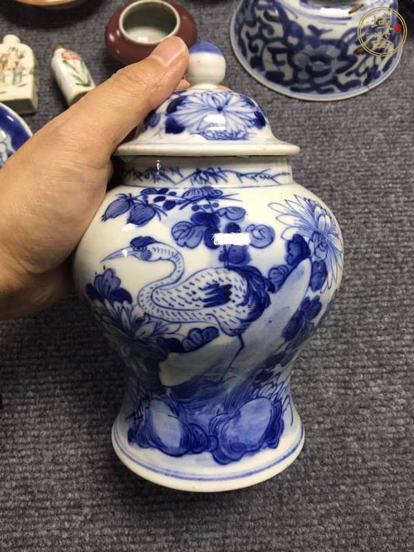 古玩陶瓷青花花鳥紋將軍罐真品鑒賞圖