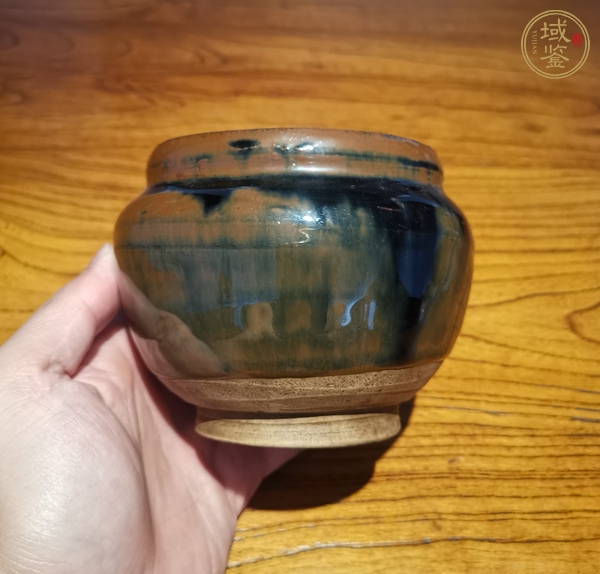 古玩陶瓷磁州窯兔毫釉茶入真品鑒賞圖