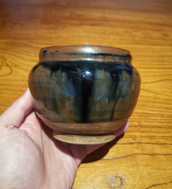 古玩陶瓷元兔毫釉茶入拍賣,當前價格888元