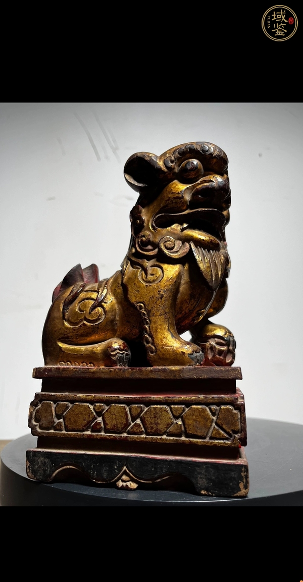 古玩雜項(xiàng)木雕獅子真品鑒賞圖