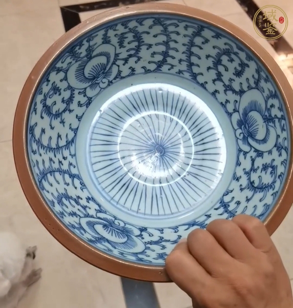 古玩陶瓷青花盆真品鑒賞圖