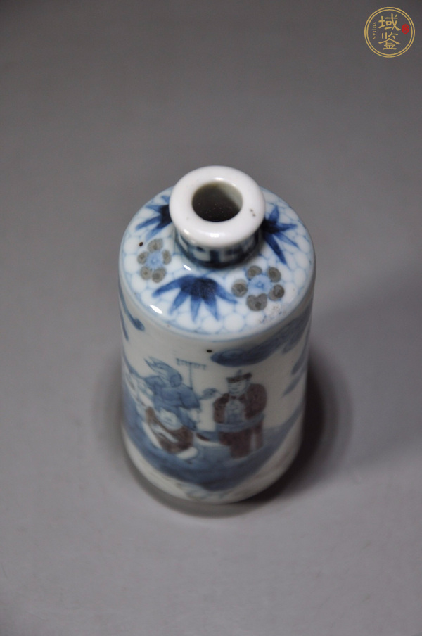 古玩陶瓷光緒洗衣機(jī)青花釉里紅鼻煙壺真品鑒賞圖