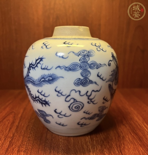 古玩陶瓷青花鸞鳳和鳴紋罐真品鑒賞圖