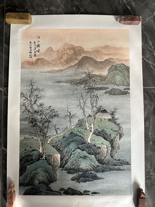 古玩字畫故宮博物院展覽原作劉名杰《寫意山水》拍賣，當前價格588元