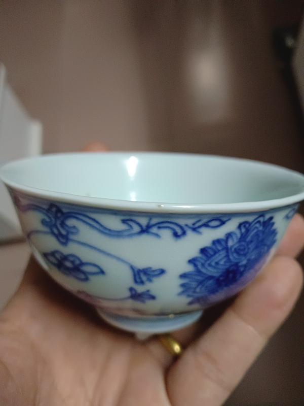 古玩陶瓷乾隆淡描青花茶圓拍賣，當前價格2580元