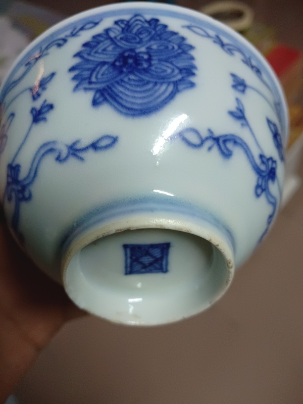 古玩陶瓷乾隆淡描青花茶圓拍賣，當前價格2580元