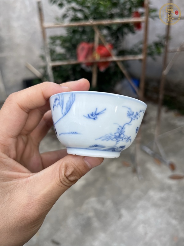 古玩陶瓷青花牧牛圖茶杯，注意品相真品鑒賞圖